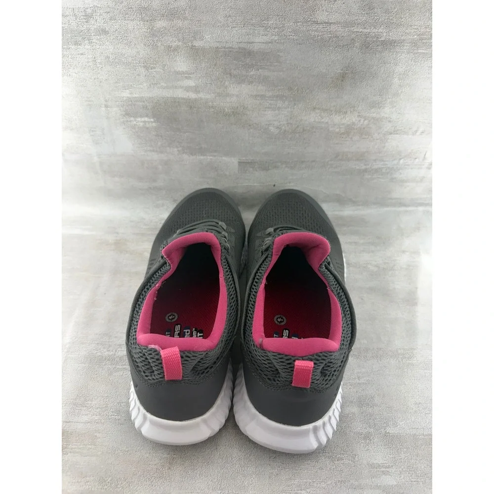 Skechers Work Slip Resistant Shoes Women Sz 9 Wide Grey Pink 77260W Relaxed Fit